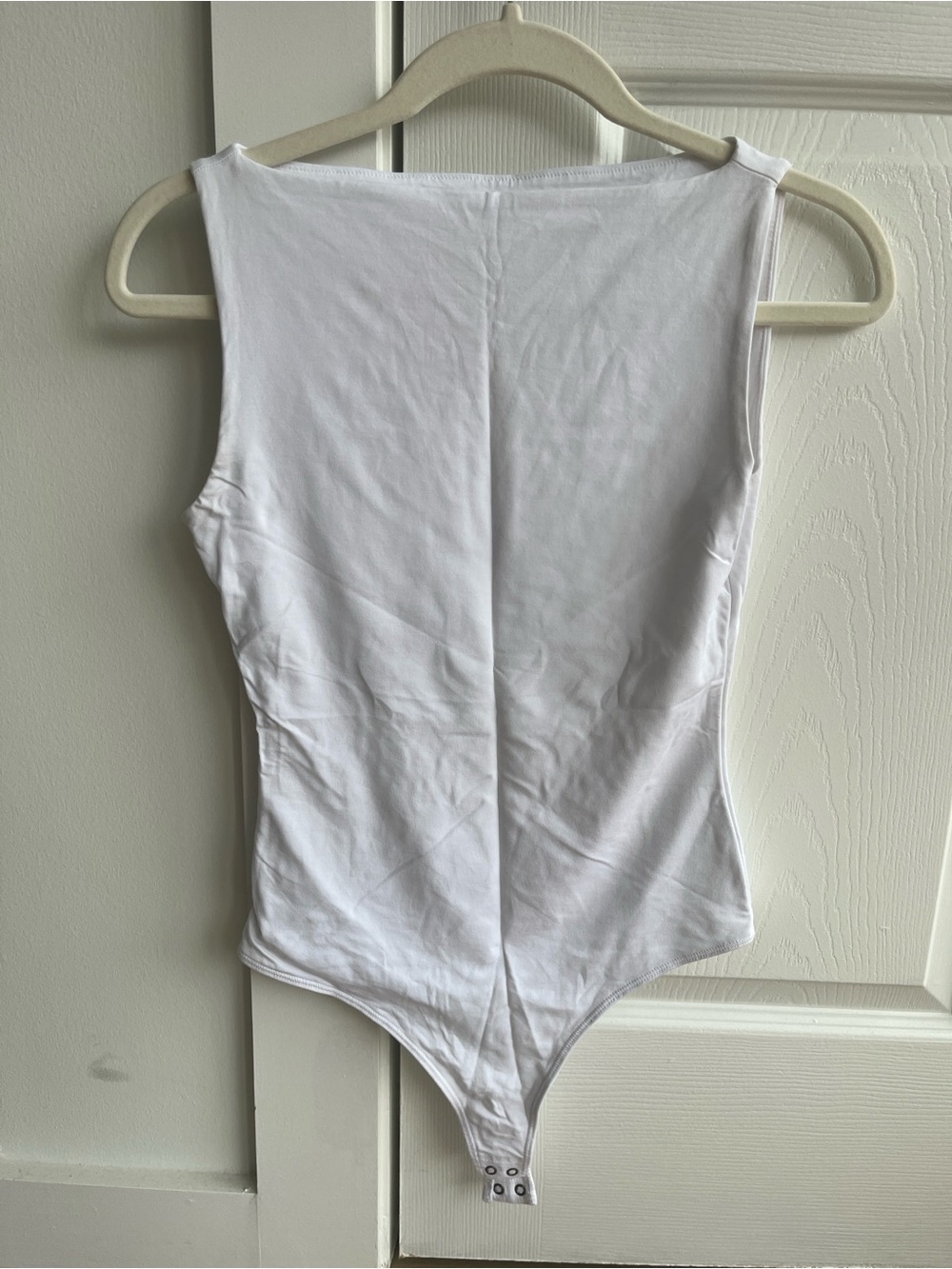 Abercrombie & Fitch White Sleeveless Bodysuit